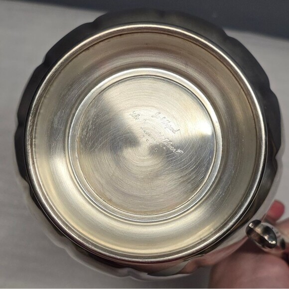 Vintage Jack Shepard Sheffield Silver Co Pitcher 3505 plate USA ice guard 7.25" - Picture 5 of 8